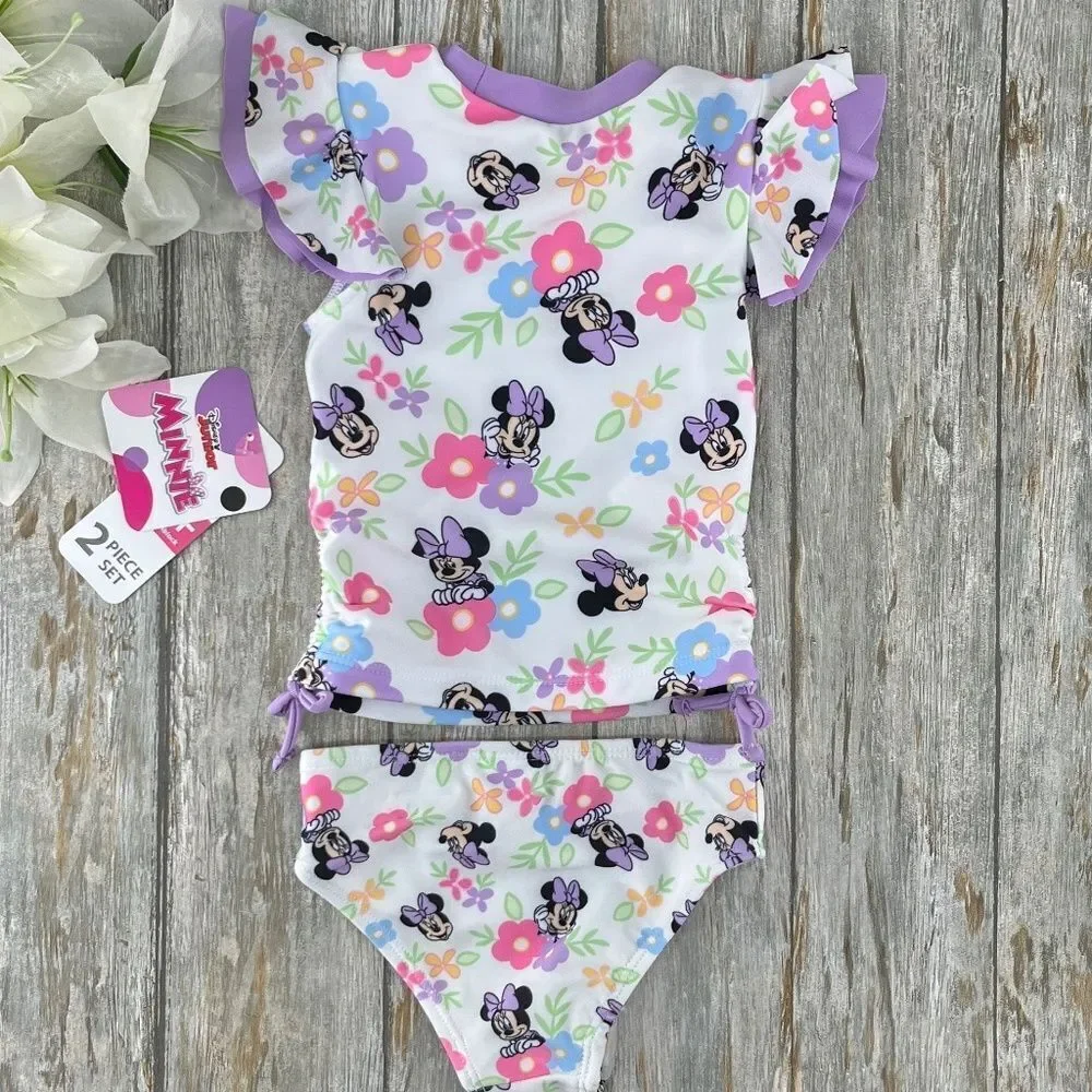 Mini Mouse & Hello Kitty Tankini & Bikini Bathing Suits 2, 2-Piece Sets Size 12M